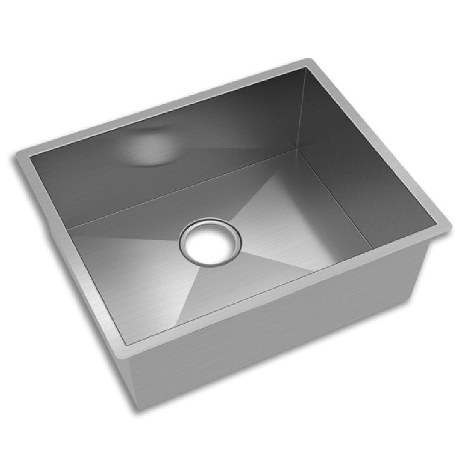 Cuba para Cozinha Retângular Linha Reta Inox 50x40x23cm 1mm