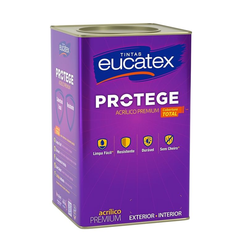 Tinta Acrílica Protege Fosco 18L Gelo - Eucatex - 2700002.18 - Unitário