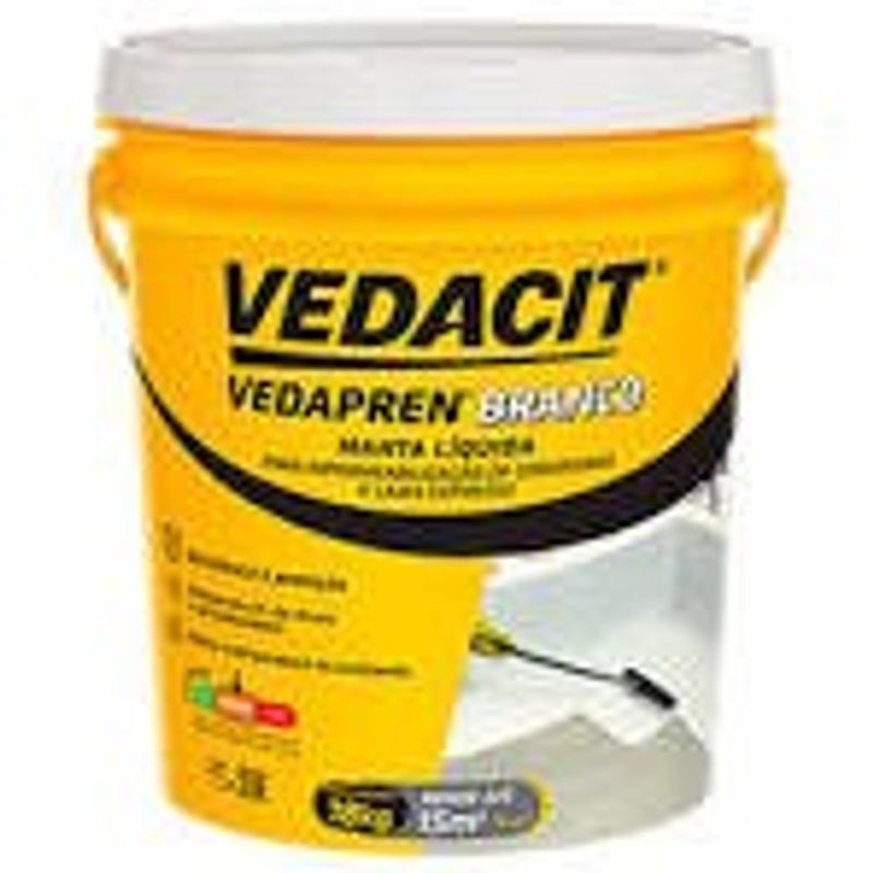 Impermeabilizante Vedacit 18Kg Branco - Vedapren - 112534 - Unitário