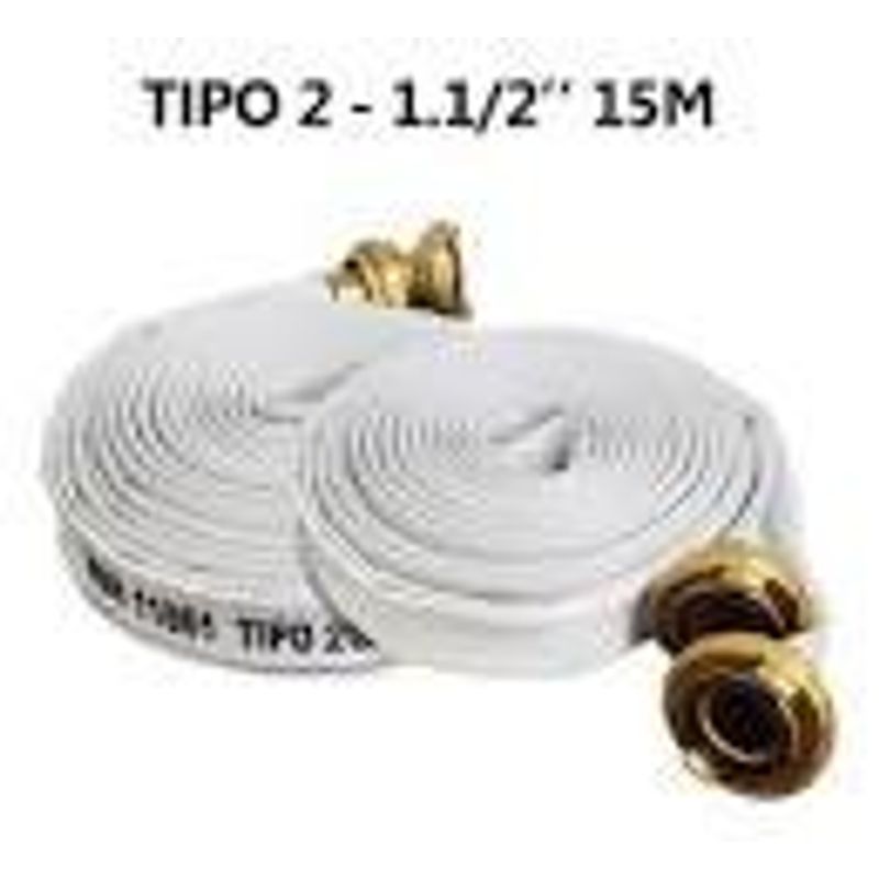 Mangueira Industrial Incêndio 15m Tipo 2 38mm 1.1/2 - Segurimax - 32366 - Unitário