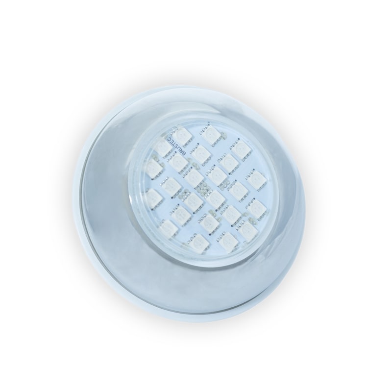 Power Led para Piscina Inox 5W Rgb com Cabo 20m - Brustec -10.0407 - Unitário