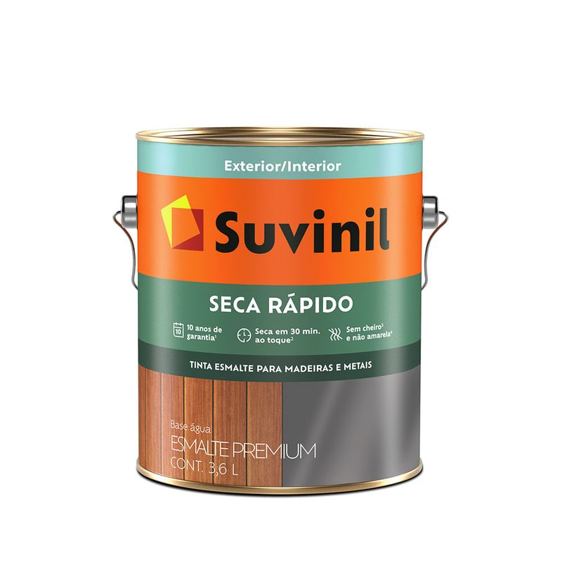 Esmalte Acetinado Seca Rápido Basea Água 3.6L - Suvinil - 53700011 - Unitário