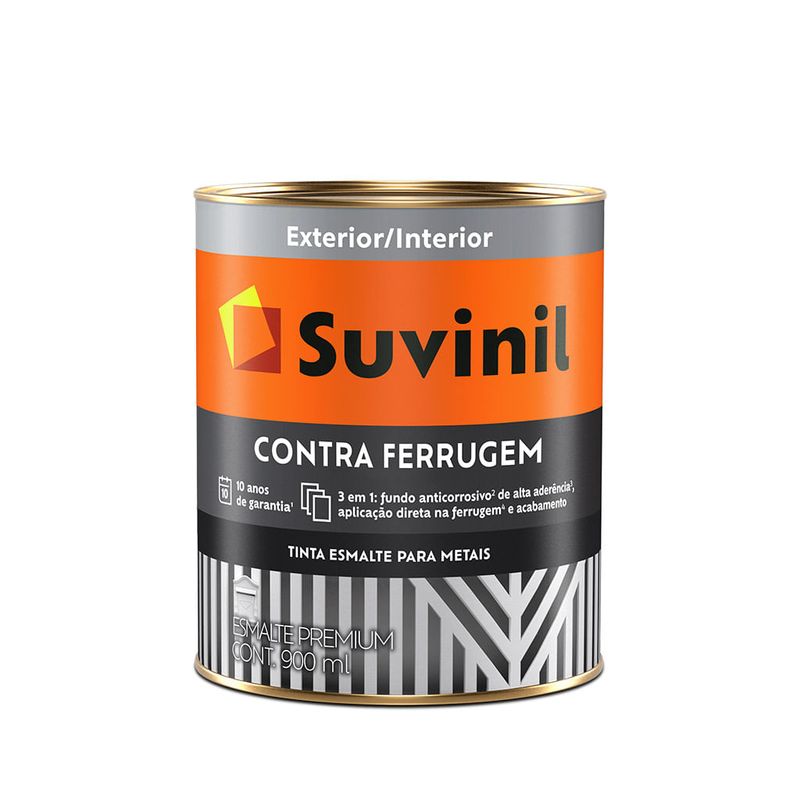 Esmalte Brilhante Contra Ferrugem 0,9L Branco - Suvinil - 50688169 - Unitário