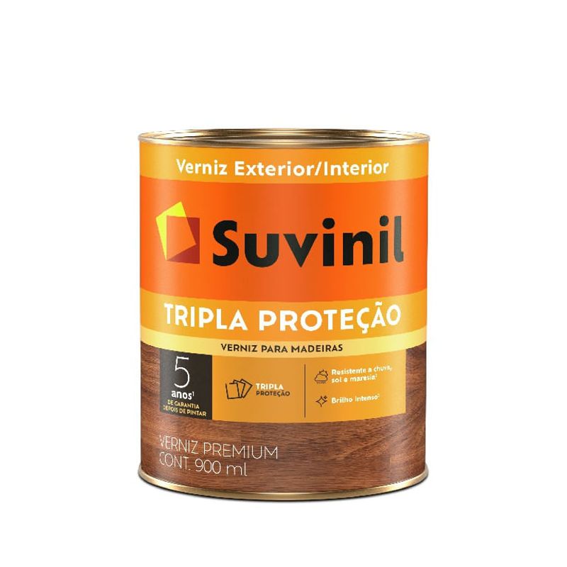 Verniz Madeira Tripla Proteção 0.9L Fosco - Suvinil - 53389906 - Unitário