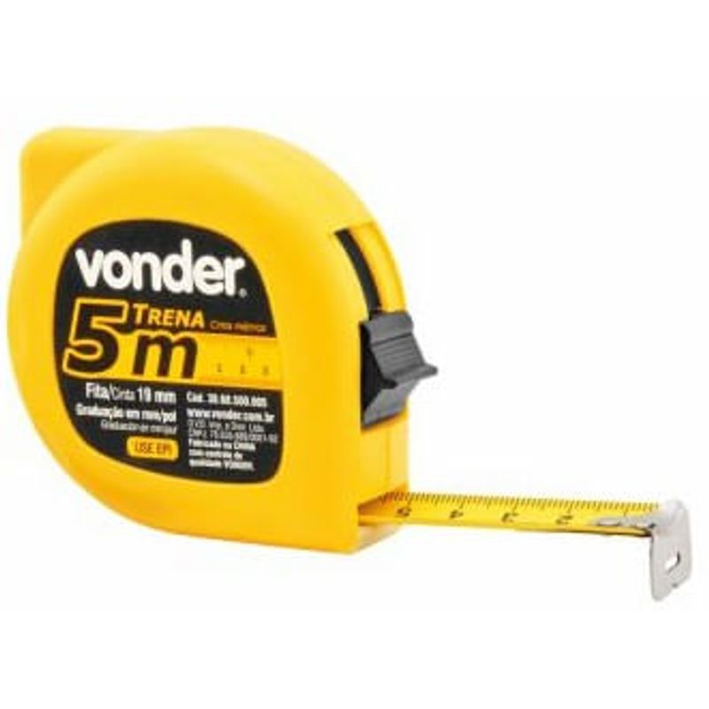 Trena Aço 5MX19MM - Vonder - 3868500005 - Unitário