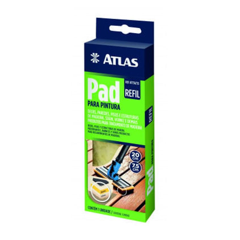 Refil de Pad para Pintura de Espuma Poliester e Lã Sintética - Atlas - AT750/55 - Unitário