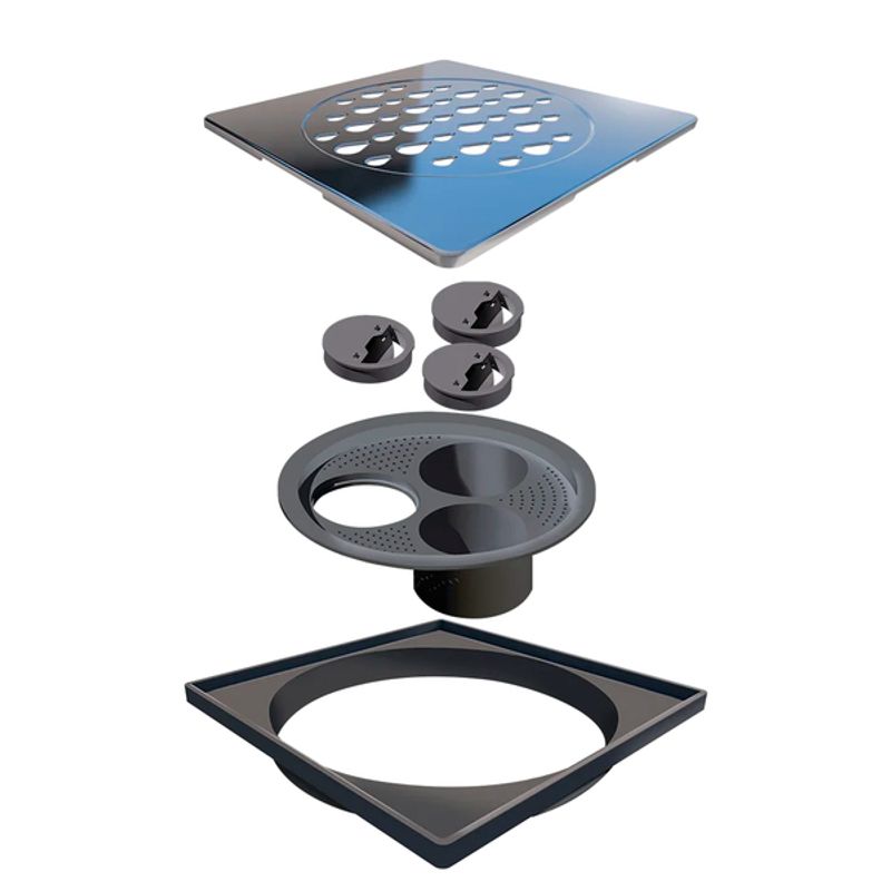 Grelha Linear Quadrada 15cm Inox Polida - Novii - 5206 - Unitário