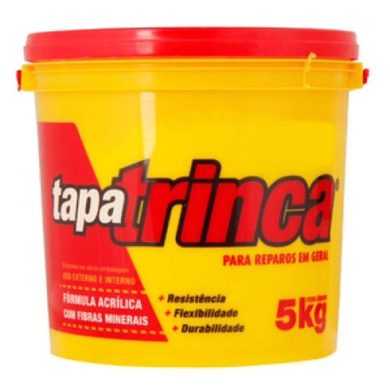 Massa Acrílica Tapa Trinca Parede Para Pequenos Reparo 5kg - 02.01.00.0003 - Unitário