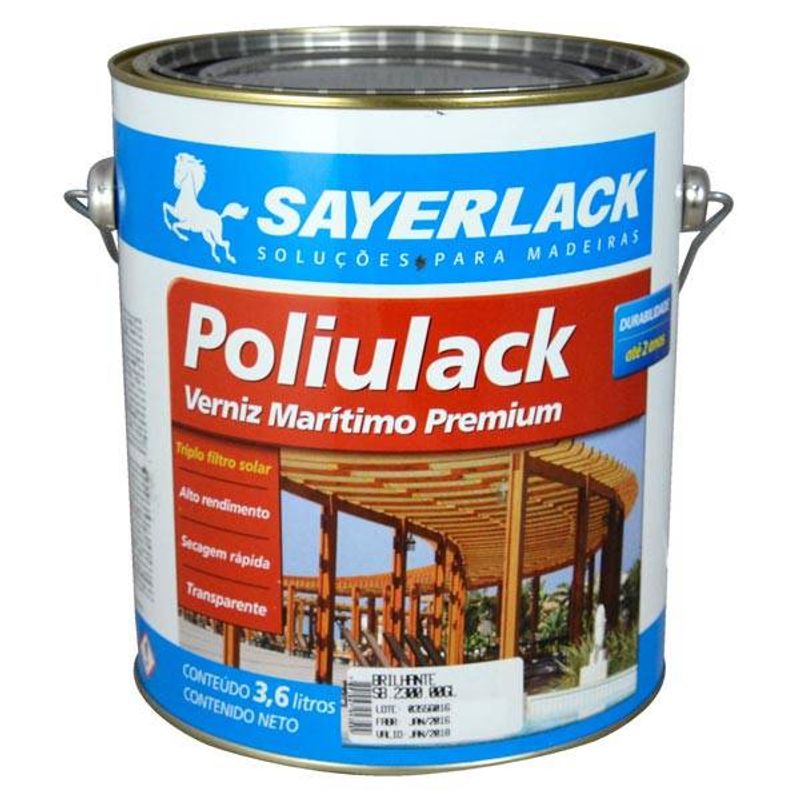 Verniz Marítimo Poliulack Sayerlack Brilhante Galão 3.6L - Suvinil - SB.2300.00GL - Unitário