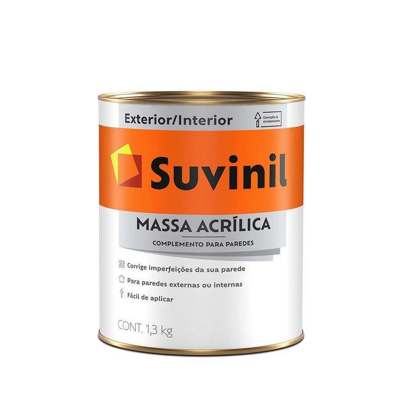 Massa Acrílica 1,3 Kg - Suvinil - 53446404 - Unitário Massa Acrílica 1,3 Kg - Suvinil - 53446404 - Unitário