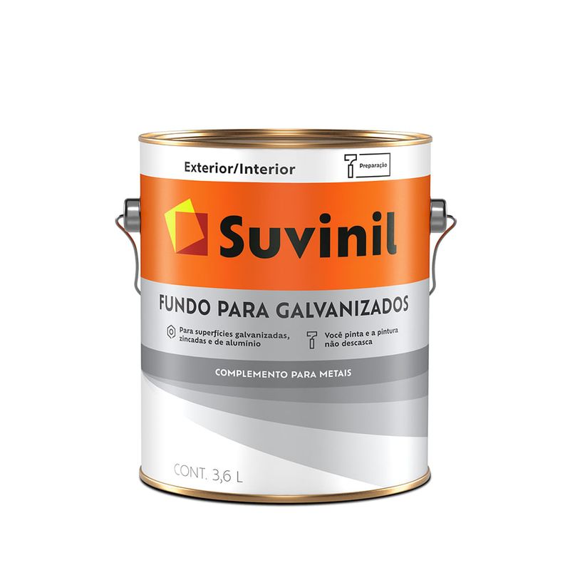 Fundo para Galvanizados 3.6L - Suvinil - 54627033 - Unitário Fundo para Galvanizados 3.6L - Suvinil - 54627033 - Unitário