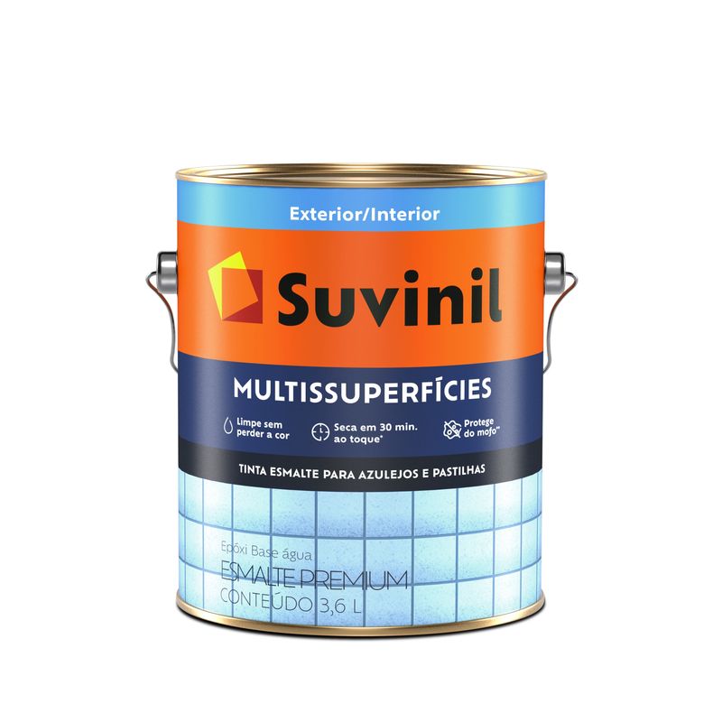 Tinta Esmalte Multisuperficies Epoxi Base Agua 3,6L Branco - Suvinil - 50298762 - Unitário Tinta Esmalte Multisuperficies Epoxi Base Agua 3,6L Branco - Suvinil - 50298762 - Unitário