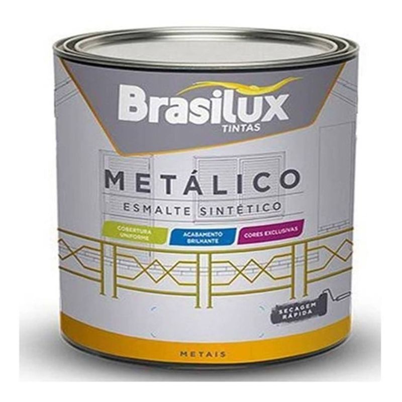 Esmalte Sintético Metalizado Ouro Antigo 3,6 Lts - Brasilux - BT 013300302 - Unitário Esmalte Sintético Metalizado Ouro Antigo 3,6 Lts - Brasilux - BT 013300302 - Unitário