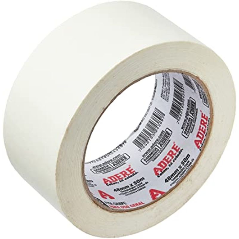 Fita Crepe 48mm x 50 Metros Palha - Adere - 00355200130 - Unidades Fita Crepe 48mm x 50 Metros Palha - Adere - 00355200130 - Unidades