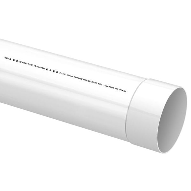 Tubo Leve Ponta Bolsa Lisa 300mm - Tigre - 11207715 - Unitário Tubo Leve Ponta Bolsa Lisa 300mm - Tigre - 11207715 - Unitário