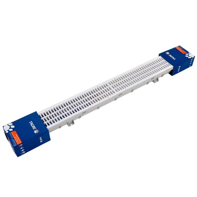 Conjunto Grelha e Calha de Piso para Pedestre Branco - Tigre - 100002638 - Unitário Conjunto Grelha e Calha de Piso para Pedestre Branco - Tigre - 100002638 - Unitário