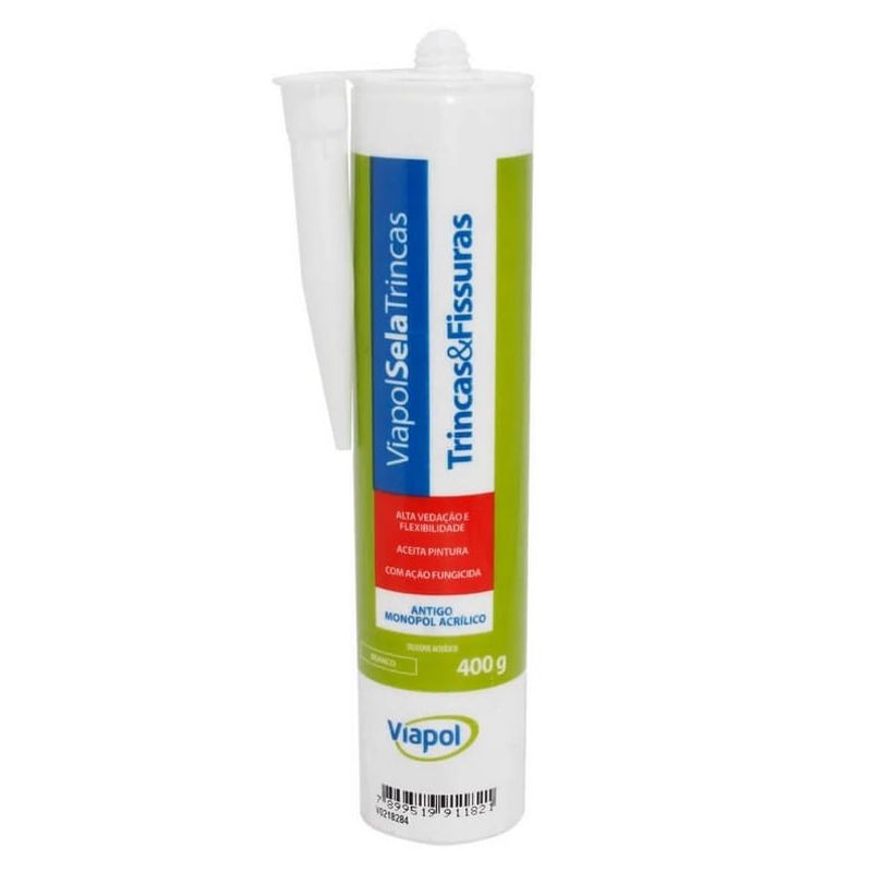 Selante para Trincas e Fissuras Viapol Branco 400G - Viapol - V0218284 - Unitário