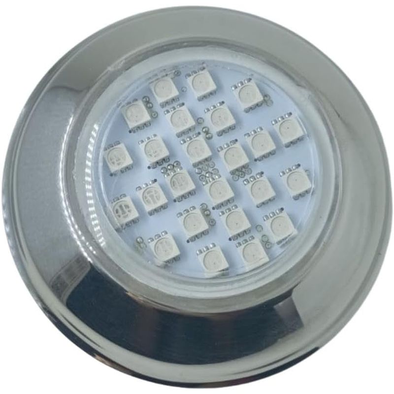 Power Led para Piscina Inox 5W Rgb com Cabo 20m - Brustec -10.0407 - Unitário