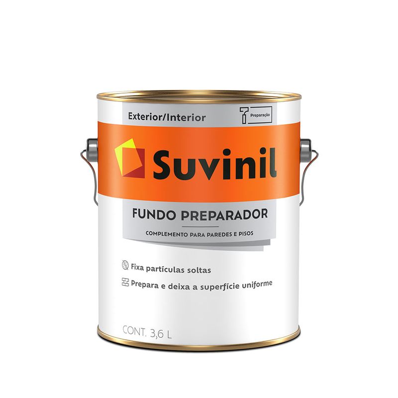 Fundo Preparador Parede Base/Água 3,6L - Suvinil - 53394252 - Unitário