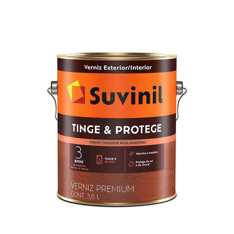 Verniz Tingidor Brilhante 3.6L Imbuia - Suvinil - 57358759 - Unitário Verniz Tingidor Brilhante 3.6L Imbuia - Suvinil - 57358759 - Unitário