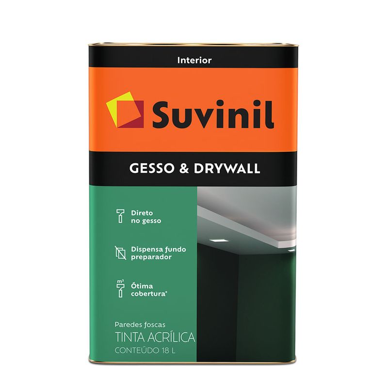 Gesso & Drywall 18L - Suvinil - 50508912 - Unitário Gesso & Drywall 18L - Suvinil - 50508912 - Unitário