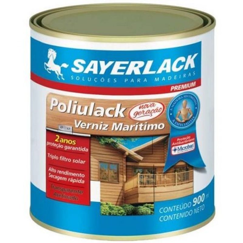 Verniz Maritimo Filtro Solar Acetinado Poliulack 0.9L - Sayerlack - SO.2301.00QT - Unitário Verniz Maritimo Filtro Solar Acetinado Poliulack 0.9L - Sayerlack - SO.2301.00QT - Unitário