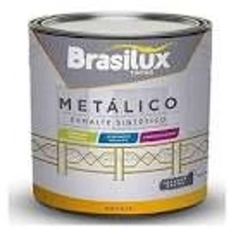 Esmalte Metalizado 3,6 Cinza Grafite - Brasilux - BT 010605202 - Unitário Esmalte Metalizado 3,6 Cinza Grafite - Brasilux - BT 010605202 - Unitário