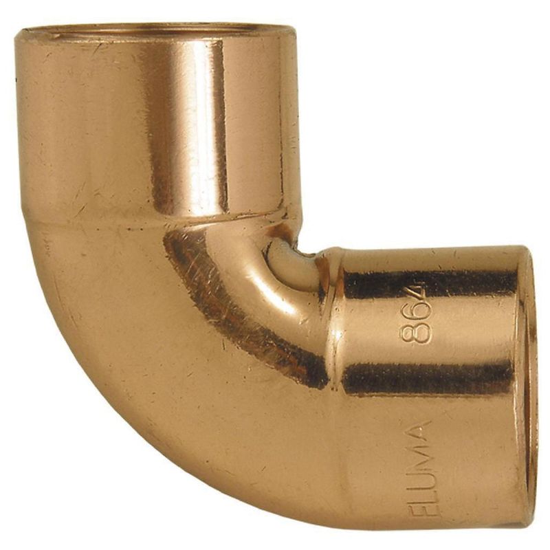 Joelho de Cobre Sem Anel de 90° 15mm - Eluma - 000000000010000114 - Unitário