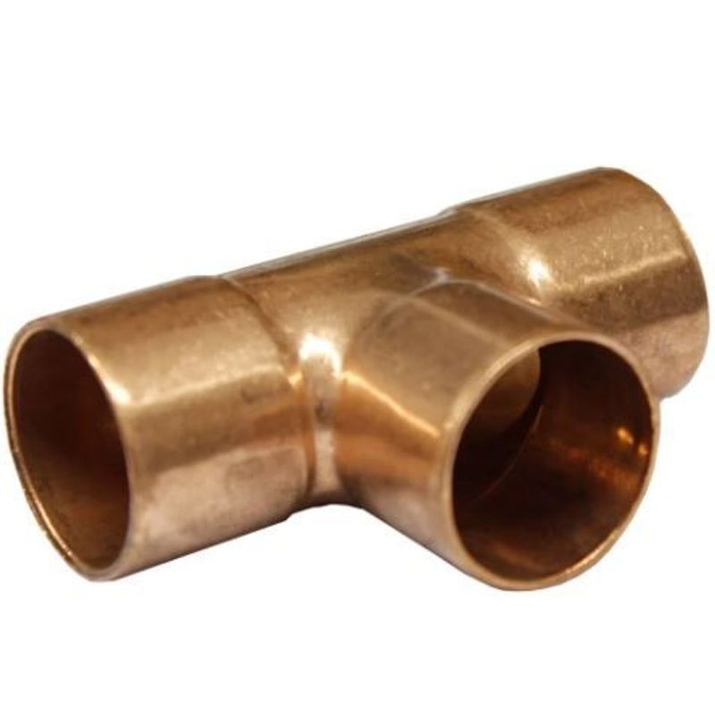 Te de Cobre Sem Anel 22mm - Eluma - 000000000010000132 - Unitário Te de Cobre Sem Anel 22mm - Eluma - 000000000010000132 - Unitário