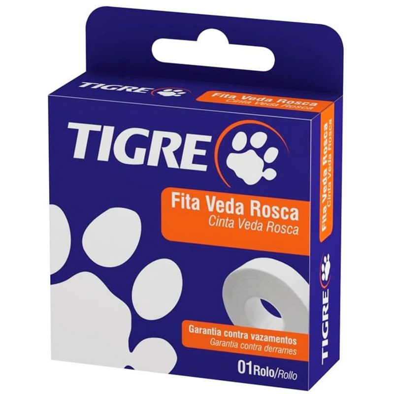 Fita Veda Rosca 18mm x 50m -Tigre - 54501951 - Unitário Fita Veda Rosca 18mm x 50m -Tigre - 54501951 - Unitário