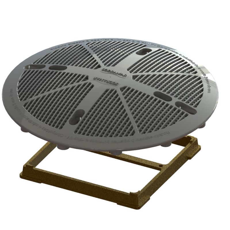 Grade com Tampa FSB e base latão para Piscinas de Alvenaria 15x15 - Sodramar - 000537 - Unitário Grade com Tampa FSB e base latão para Piscinas de Alvenaria 15x15 - Sodramar - 000537 - Unitário